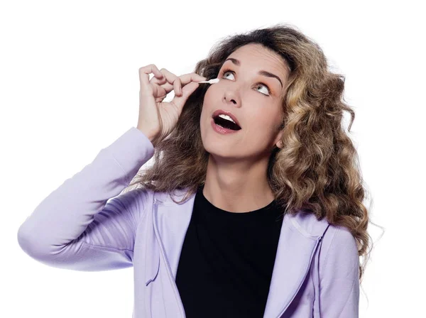 Woman Portrait Remove Makeup — Stock Photo, Image