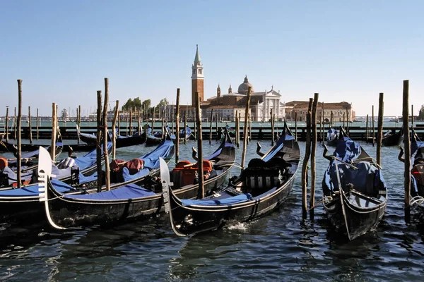 Гондолы Венеции Италия Путешествия — стоковое фото