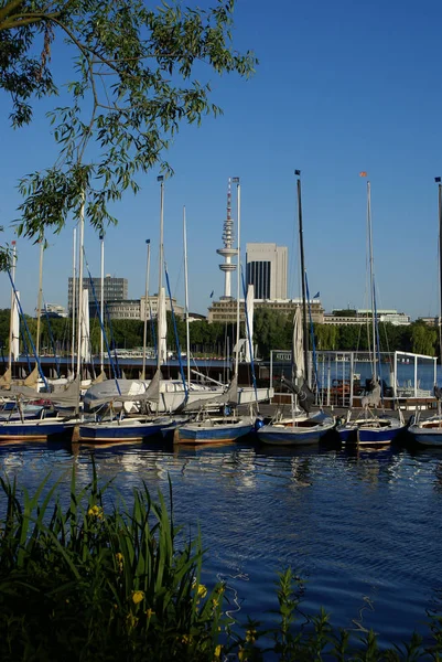 Hamburgs Alter Und Fernsehturm — Stockfoto