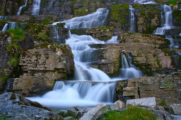 Cascata Corso Acqua Naturale Ambiente — Foto Stock