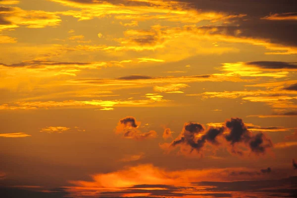 Hermosa Vista Cielo Puesta Sol — Foto de Stock