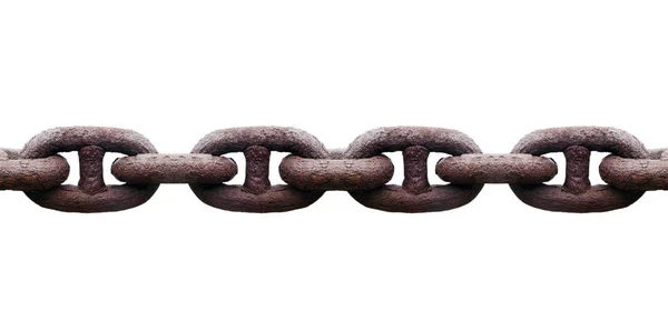 Chain Link Isolated White Background — Stock Photo, Image