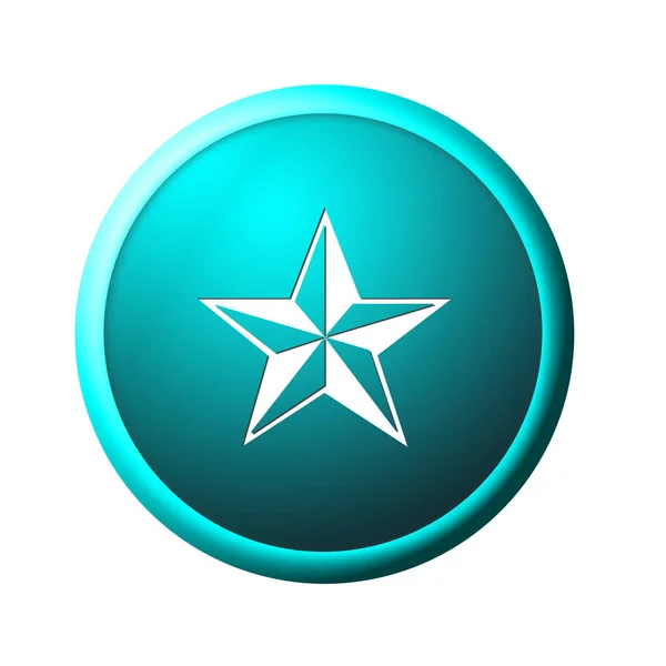 Signo Estrella Gráfico Botón — Foto de Stock