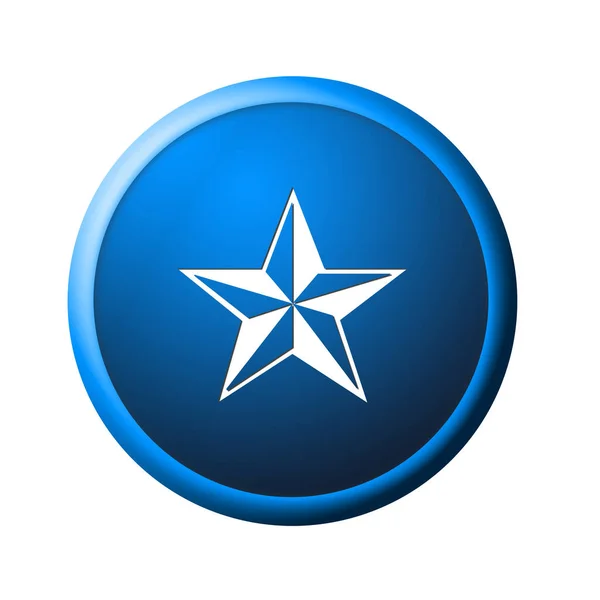 Graphic Star Sign Button — Stock Photo, Image