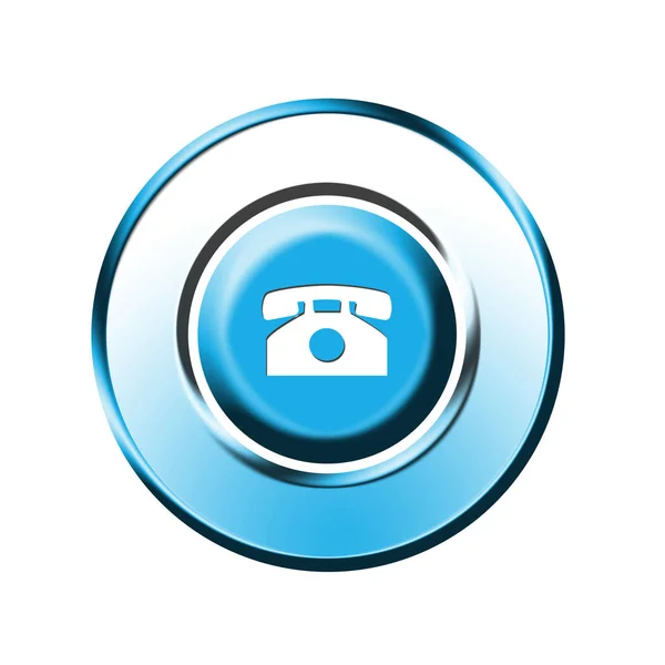 Telephone Button Graphic Illustration — Stock Photo, Image