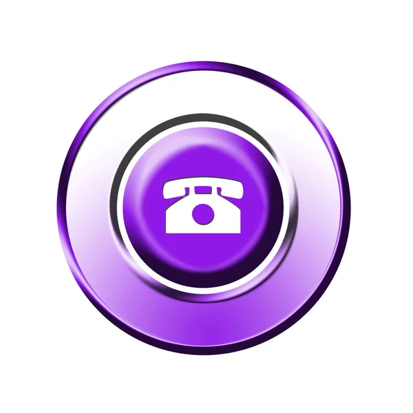 Telephone Button Graphic Illustration — Stock Photo, Image