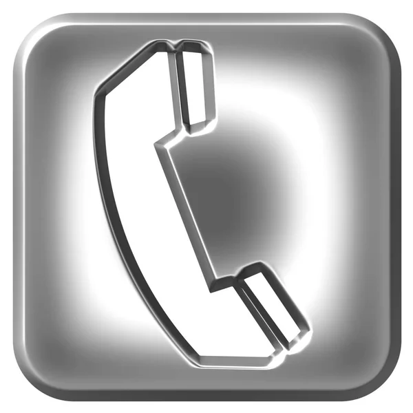 Silbernes Telefonschild — Stockfoto