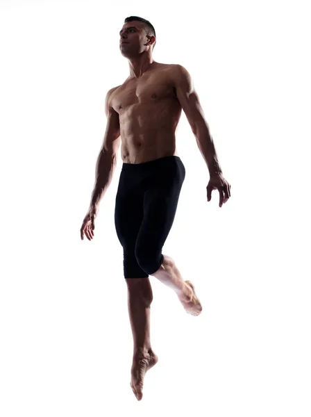 Άνθρωπος Portait Γυμναστικό Άλμα — Φωτογραφία Αρχείου