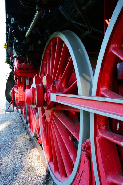 Vieja Locomotora Vapor Parque — Foto de Stock