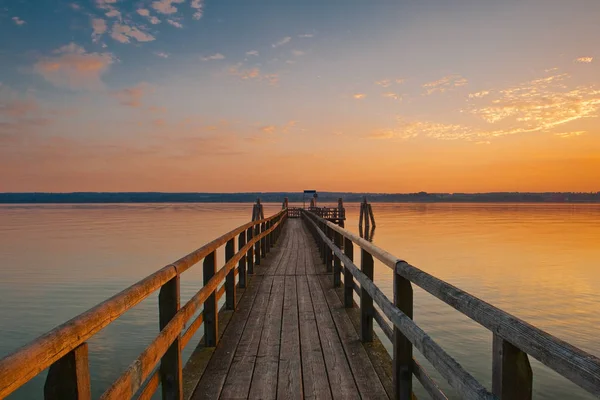 Pôr Sol Lago — Fotografia de Stock