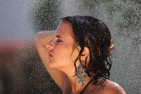 Young Woman Shower — Stock Photo, Image