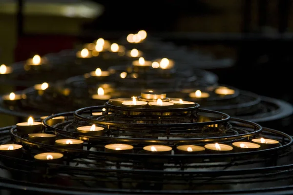 Velas Iglesia Notre Dame Paris —  Fotos de Stock