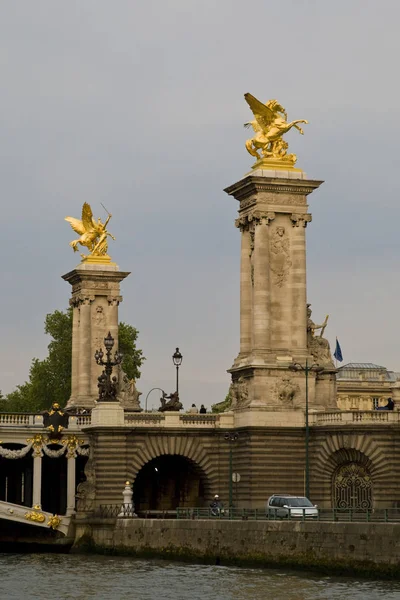 Paris River Seine Sunset — Stock Photo, Image