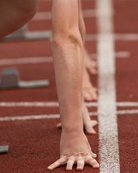 close up of female runner legs