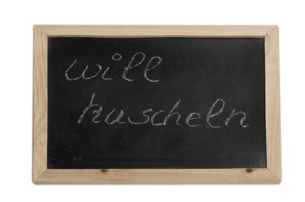 Blackboard Text Chalk White Background — Stock Photo, Image