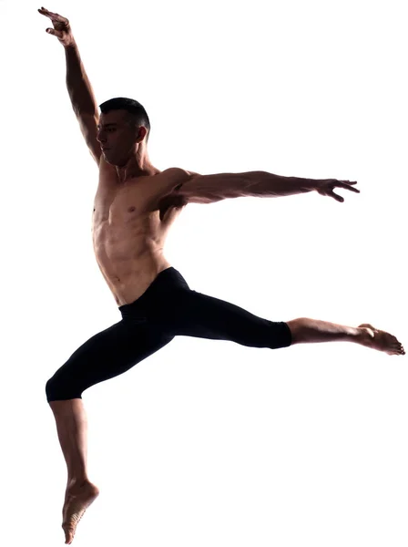 男の肖像体操飛躍 — ストック写真