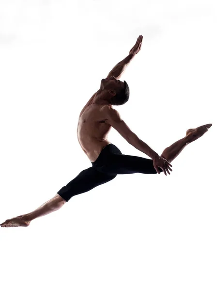 Hombre Retrato Gimnasia Saltar — Foto de Stock