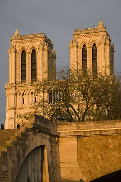 Paris Und Die Seine Bei Sonnenuntergang — Stockfoto