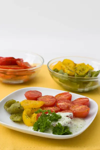 Legumes Grelhados Churrasqueira Comida Vegetariana — Fotografia de Stock