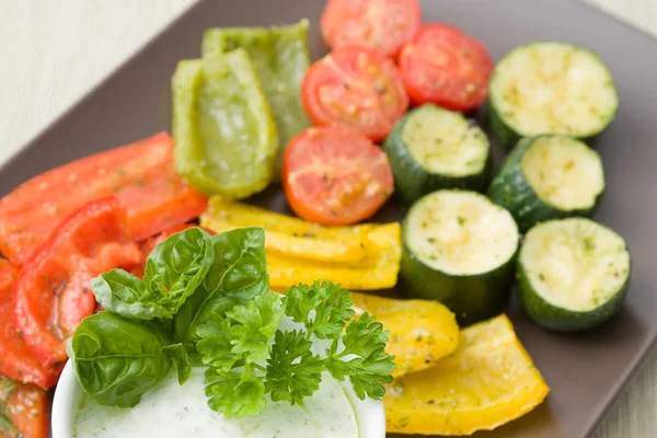 Verduras Parrilla Barbacoa Comida Vegetariana —  Fotos de Stock