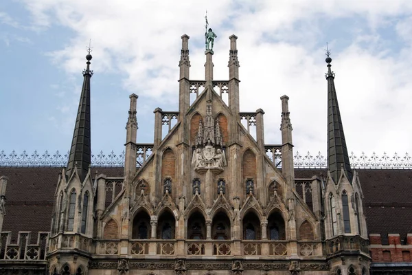 Nuevo Ayuntamiento Fachada Munich — Foto de Stock