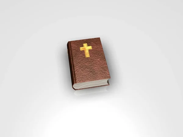 Holy Bible Kříž Knihu Kůže — Stock fotografie