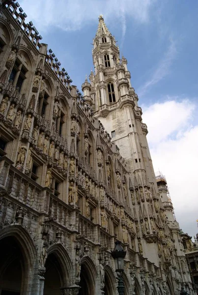Detalhes Fachada Câmara Municipal Bruxelas — Fotografia de Stock
