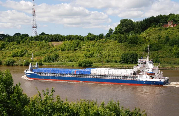 Loď Kielském Průplavu — Stock fotografie