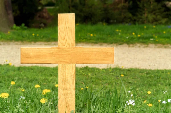 Dřevěný Kříž Dřevěný Kříž — Stock fotografie