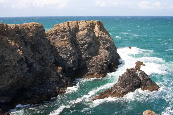 Vista Costa Rocosa Del Océano Atlántico — Foto de Stock