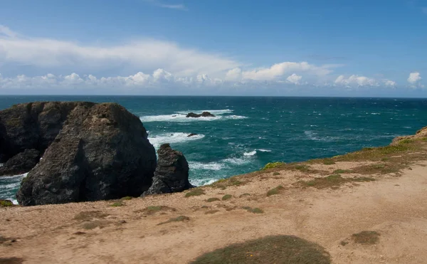 Blick Auf Das Meer Und Die Felsen Strand — Stockfoto