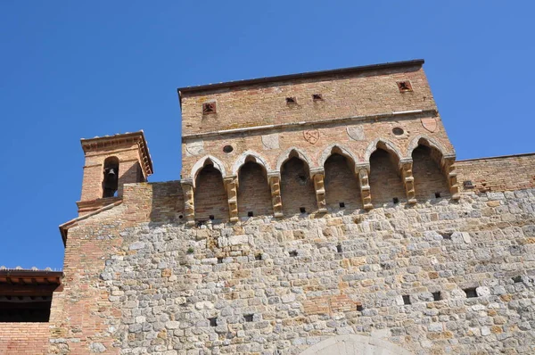 Italie Murs Ville San Gimignano — Photo