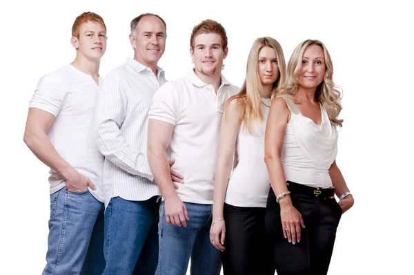 Porträt Einer Glücklichen Familie Verwandtschaftskonzept — Stockfoto