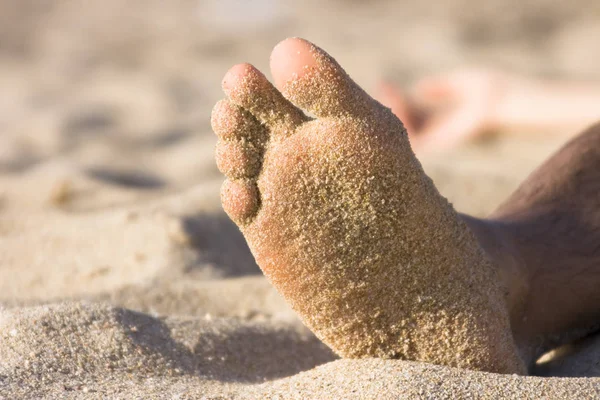 有沙的脚 — 图库照片