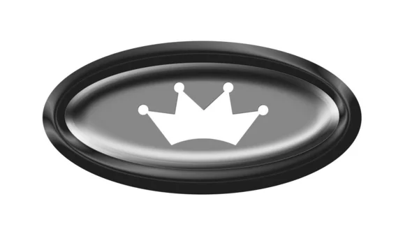 Crown Button Graphic Illustration — 스톡 사진
