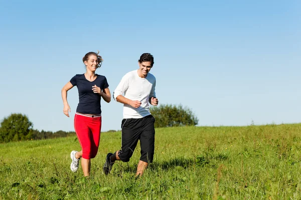 Jogging Pareja Deportiva Verano —  Fotos de Stock