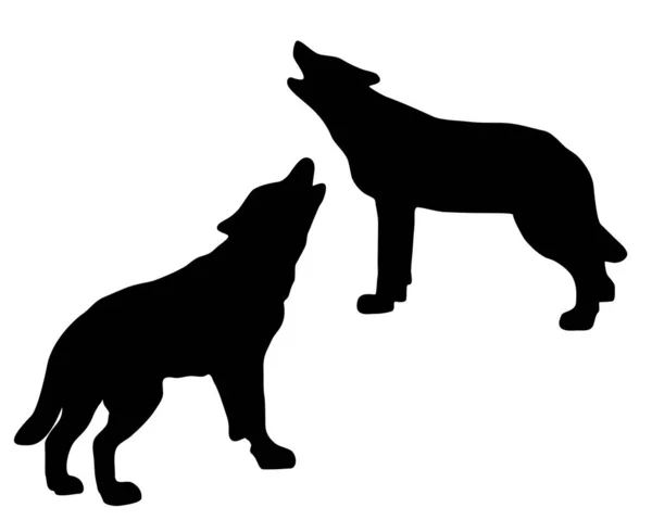 Vektorsilhouette Eines Hundes — Stockfoto