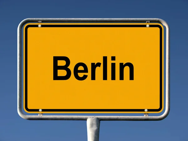 Stadsskylt Berlin — Stockfoto