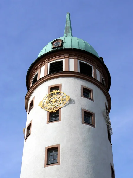 Witte Toren Oriëntatiepunt Van Darmstadt — Stockfoto
