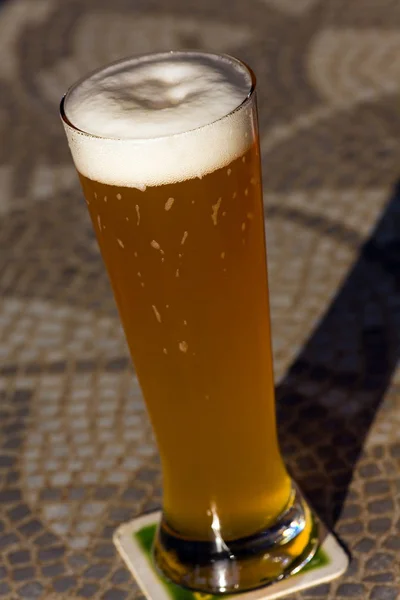 Vaso Cerveza Trigo Levadura — Foto de Stock