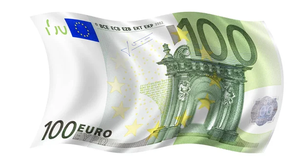 Billetes Euros Dinero Aislados Sobre Fondo Blanco — Foto de Stock