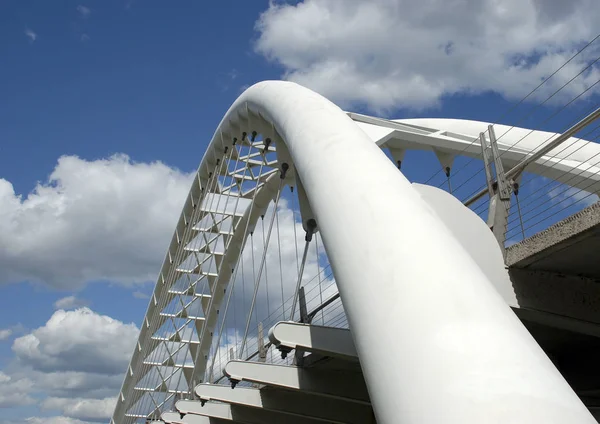 Moderno Ponte Pedonale Nel Parco Humber Bay — Foto Stock