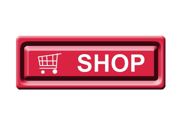 Shop Button Cart Illustration — Stock Photo, Image