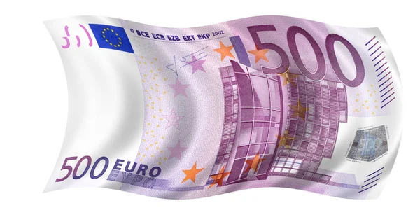 Fehéren Izolált Eurobankjegyek — Stock Fotó