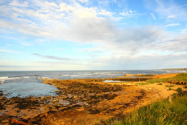 Пляж Роки Камбо Шотландии — стоковое фото