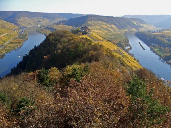 Moselle River Flows France Luxembourg Germany — Stock Photo, Image