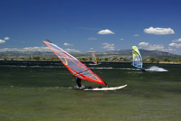 Surfer Red Sail — Stock Photo, Image