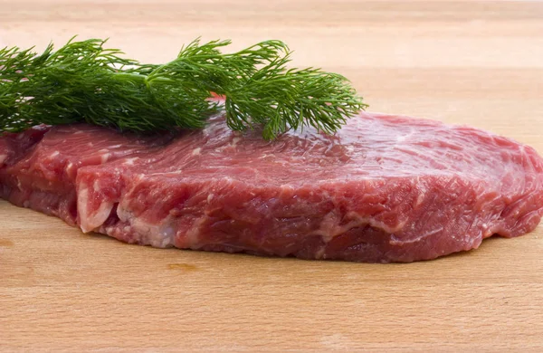 Syrové Červené Steak Maso — Stock fotografie