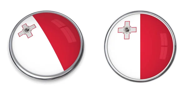 Banner Button Malta Isolated White Background — Stock Photo, Image