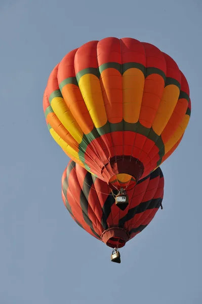 Low Angle View Hot Air Balloons Air Blossom Time Festival — Photo